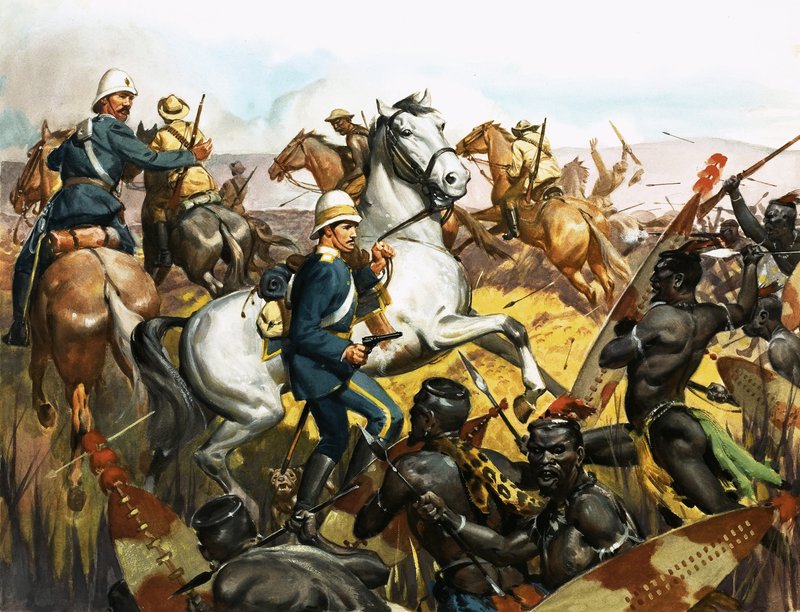 Louis Napoleon, Prince Imperial, about to be killed by Zulus by James Edwin McConnell