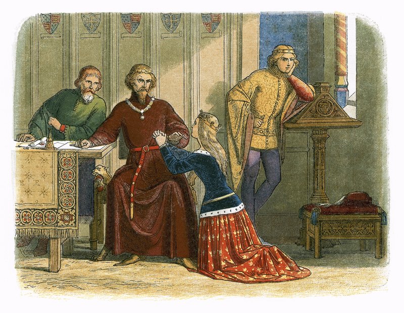 Queen Anne intercedes with Gloucester and Arundel for Sir Simon Burley by James William Edmund Doyle