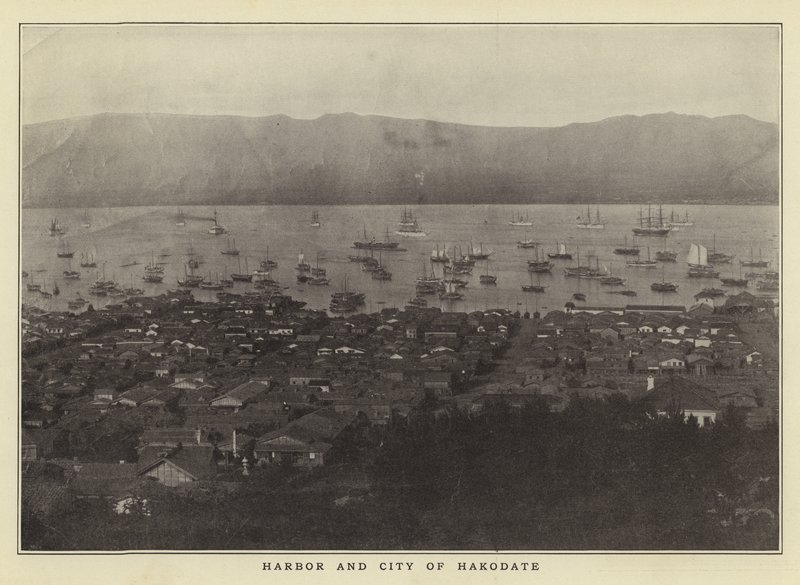 Harbor and City of Hakodate by Japanese Photographer