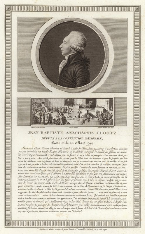 Portrait of Jean-Baptiste du Val-de-Grace, baron de Cloots by Jean Duplessi Bertaux