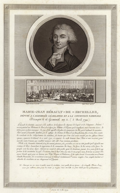 Portrait of Marie-Jean Herault de Sechelles by Jean Duplessi Bertaux