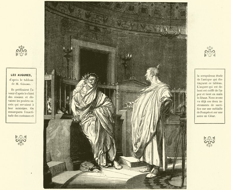Two Augurs, Priests of Ancient Rome by Jean Leon (after) Gerome
