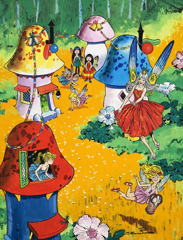 Fairies and fairy houses by Jesus Blasco