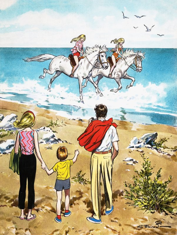 Horse riding in the surf by Jesus Blasco