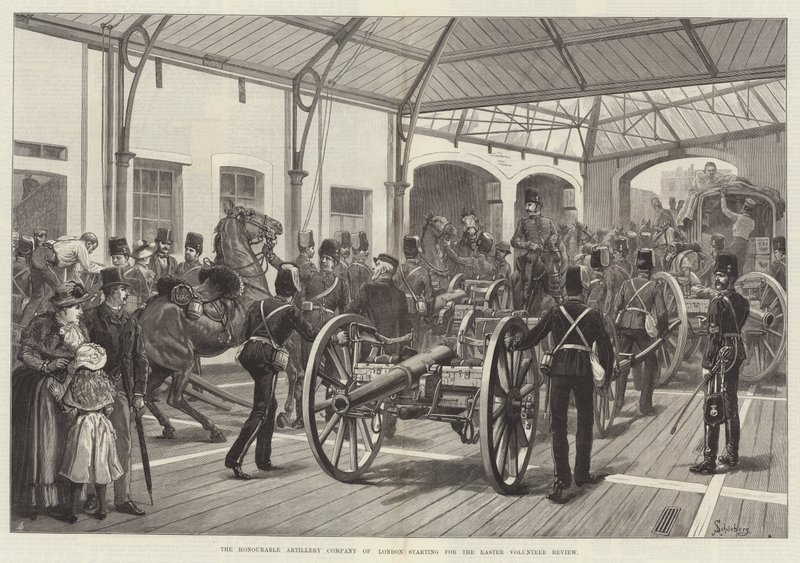The Honourable Artillery Company of London starting for the Easter Volunteer Review by Johann Nepomuk Schonberg