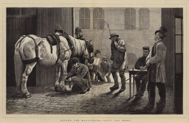 Before the Magistrate, Unfit for Work by John Charles Dollman