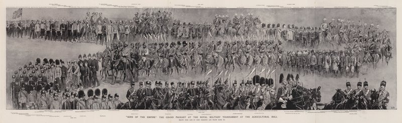 Sons of the Empire, the Grand Pageant at the Royal Military Tournament at the Agricultural Hall by John Charlton