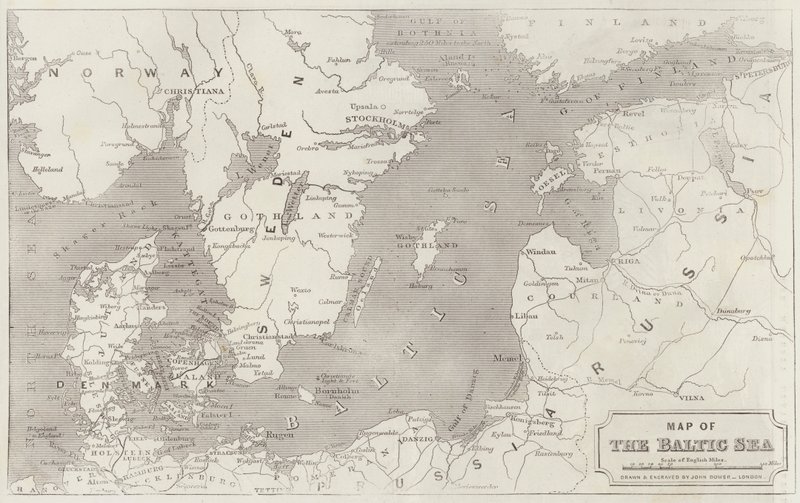 Map of the Baltic Sea by John Dower