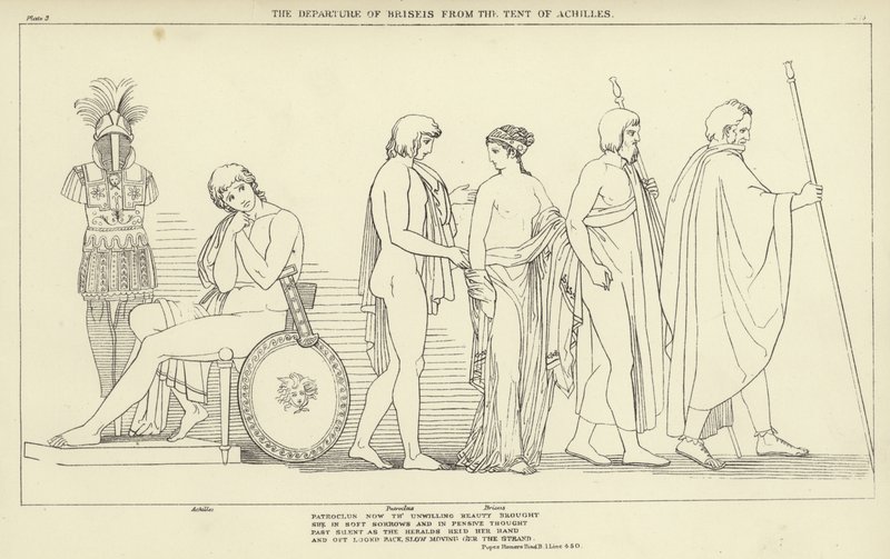The Departure of Briseis from the Tent of Achilles by John Flaxman