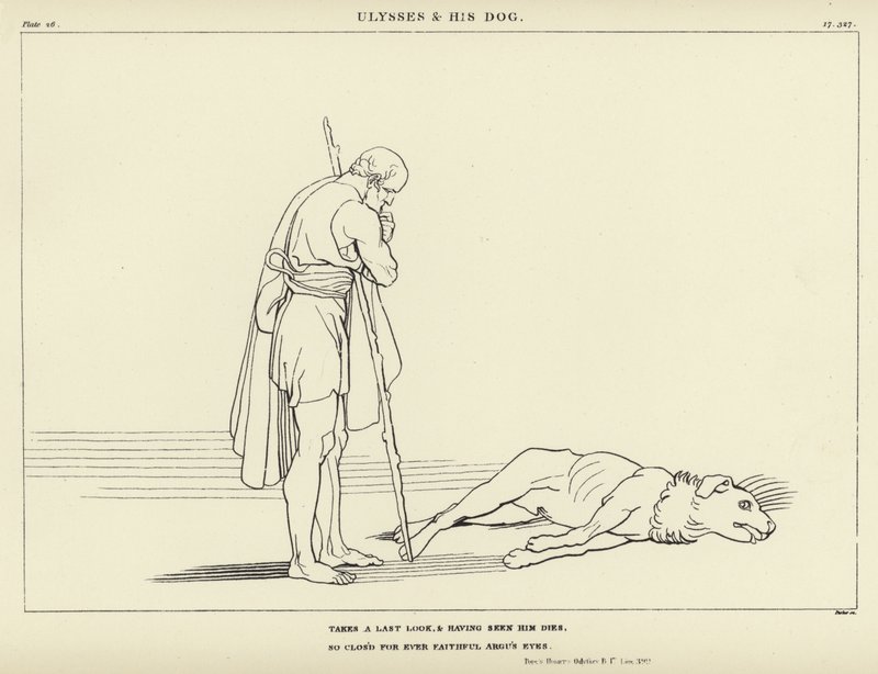 Ulysses and His Dog by John Flaxman