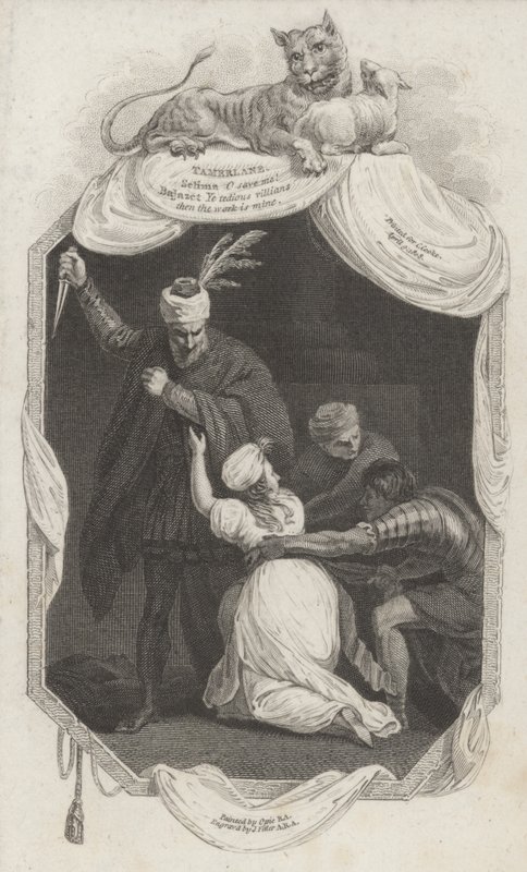Scene from Tamerlane by Nicholas Rowe (engraving) by John (after) Opie