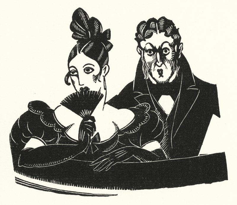 Illustration for Madame Bovary by Gustave Flaubert by John Austen