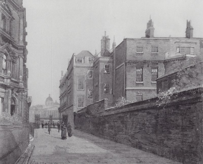 Lost London: Passage in Spring Gardens from Trafalgar Square to the Mall by John Crowther