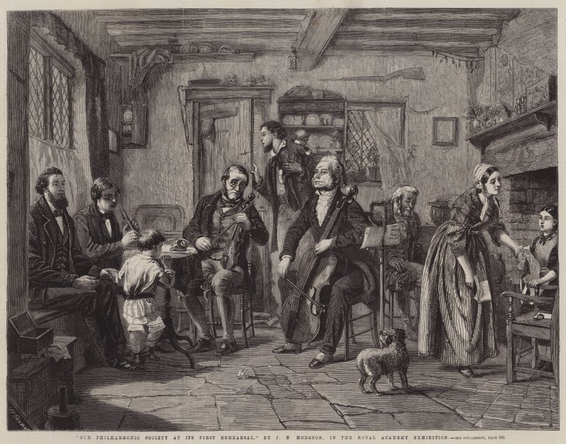 Our Philharmonic Society at Its First Rehearsal by John Evan Hodgson