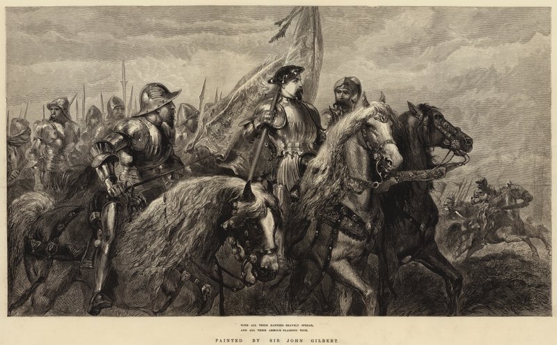 With All Their Banners Bravely Spread, And All Their Armour Flashing High by John Gilbert