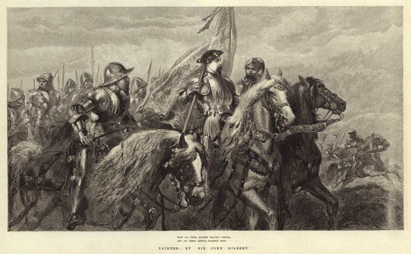 With all their banners bravely spread by John Gilbert