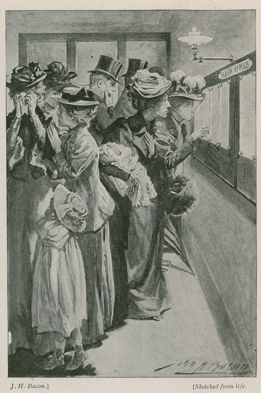 The casualty list at the War Office by John Henry Frederick Bacon