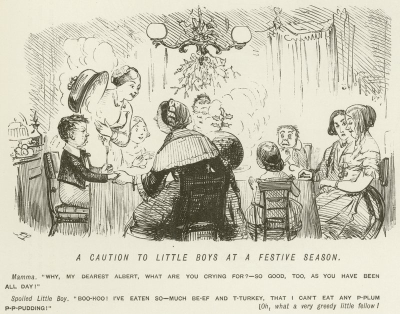A Caution to Little Boys at a Festive Season by John Leech