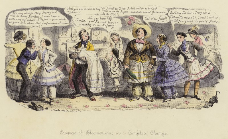 Progress of Bloomerism, or a Complete Change by John Leech