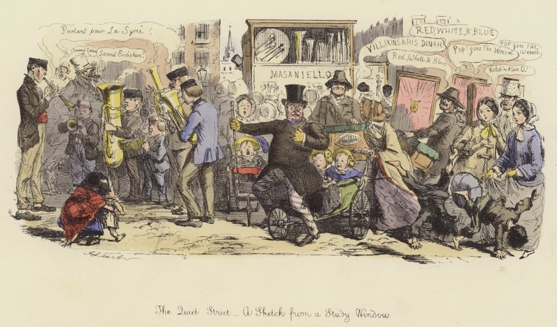 The Quiet Street, a Sketch from a Study Window by John Leech