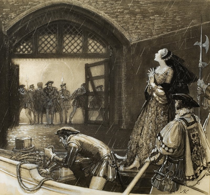 Ann Boleyn (?) arriving at the Tower by John Millar Watt
