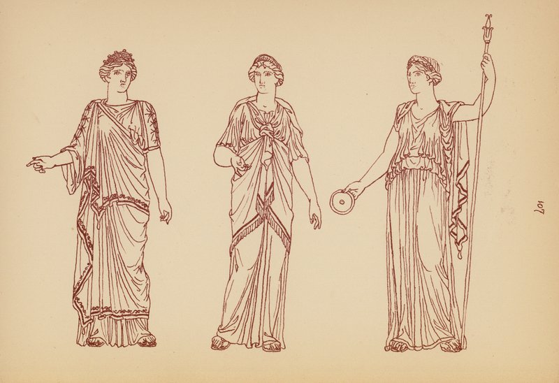 Ancient Greek Female Costume by John Moyr Smith