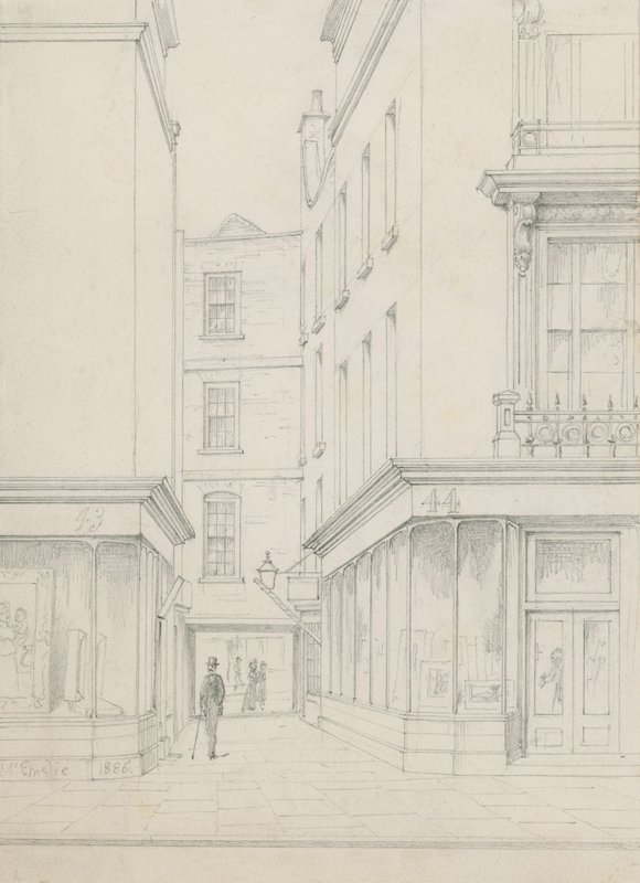 Cranbourne Alley from Cranbourne Street looking towards Bear Street by John Phillipp Emslie