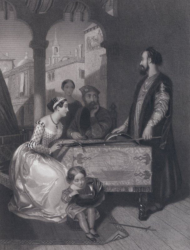 Gentile Bellini and the descendants of the great Enrico Dandolo by John Rogers (after) Herbert