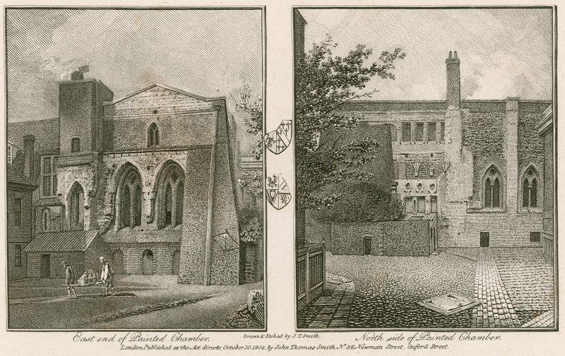 East end and north side of the Painted Chamber, Westminster Palace by John Thomas Smith