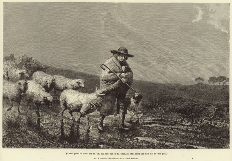 He shall gather the lambs with his arm by John William Bottomley