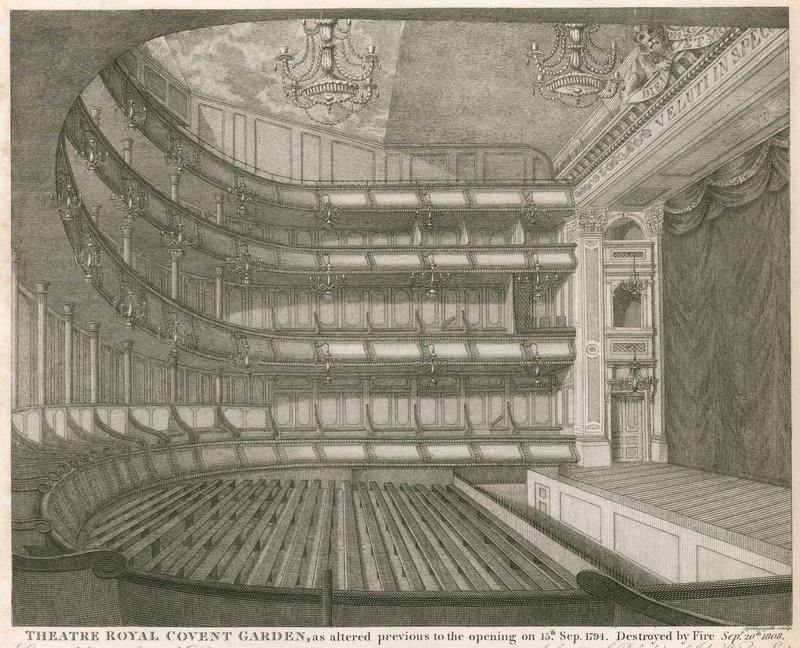 Theatre Royal, Covent Garden, London, as Altered Previous to the Opening on 15 September 1794 by John Winston
