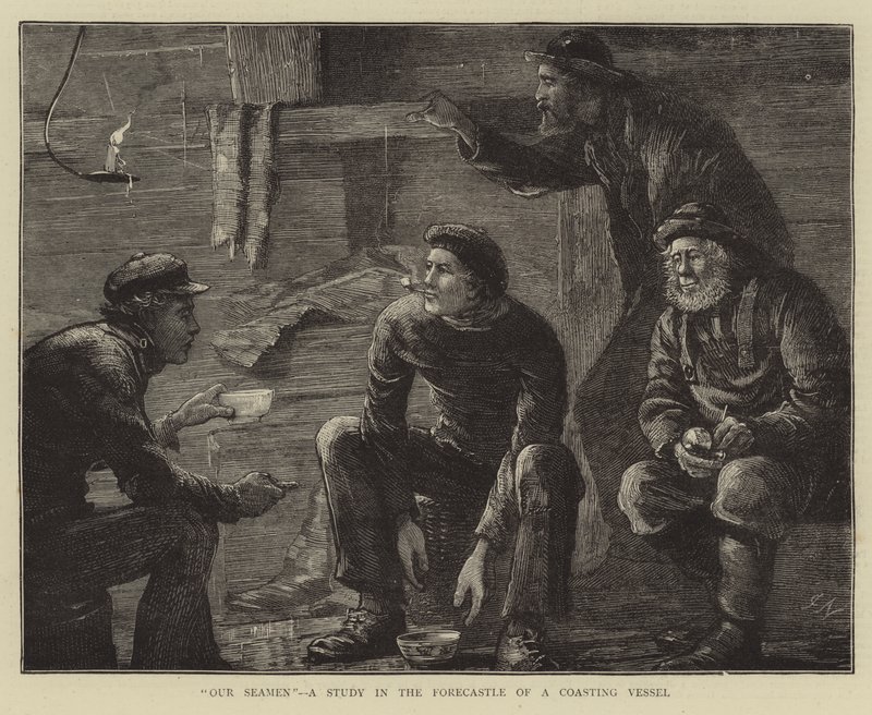 Our Seamen, a Study in the Forecastle of a Coasting Vessel by Joseph Nash