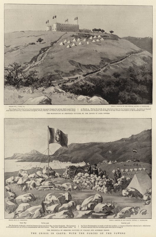 The Crisis in Crete, with the Forces of the Powers by Joseph Nash