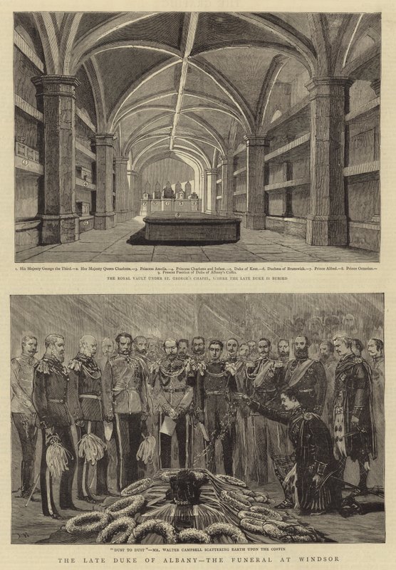 The Late Duke of Albany, the Funeral at Windsor by Joseph Nash
