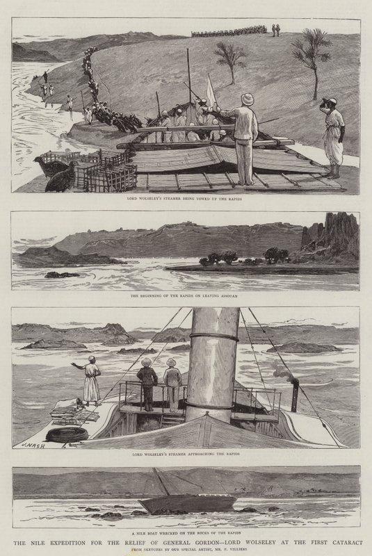 The Nile Expedition for the Relief of General Gordon, Lord Wolseley at the First Cataract by Joseph Nash