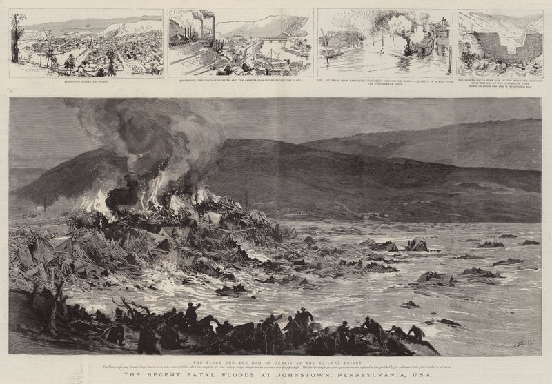 The Recent Fatal Floods at Johnstown, Pennsylvania, USA by Joseph Nash