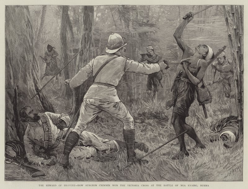 The Reward of Bravery, How Surgeon Crimmin Won the Victoria Cross at the Battle of Nga Kyaing, Burma by Joseph Nash