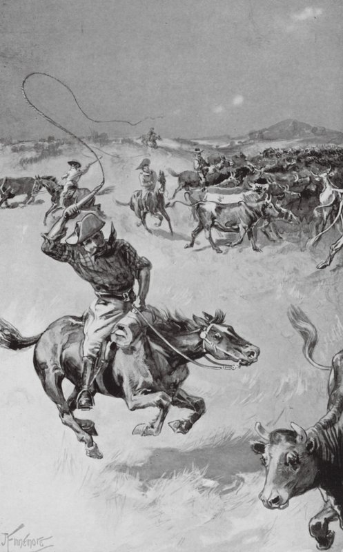 Cattle-Mustering in Queensland by Joseph (after) Finnemore