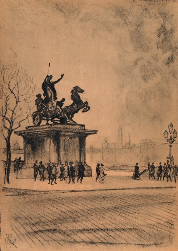 Boadicea, Westminster Bridge by Joseph (after) Pennell