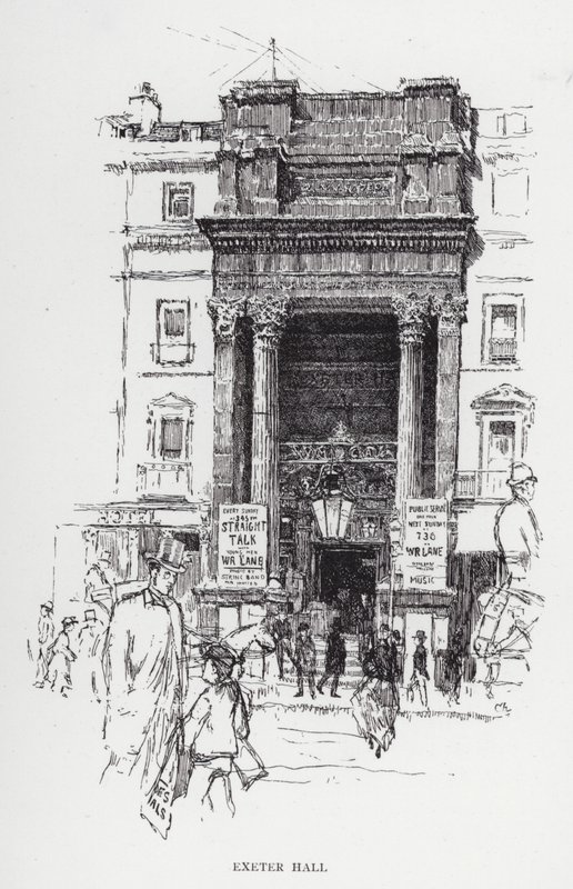 Exeter Hall by Joseph (after) Pennell