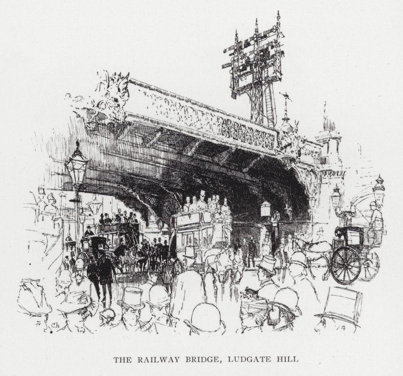 The Railway Bridge, Ludgate Hill by Joseph (after) Pennell