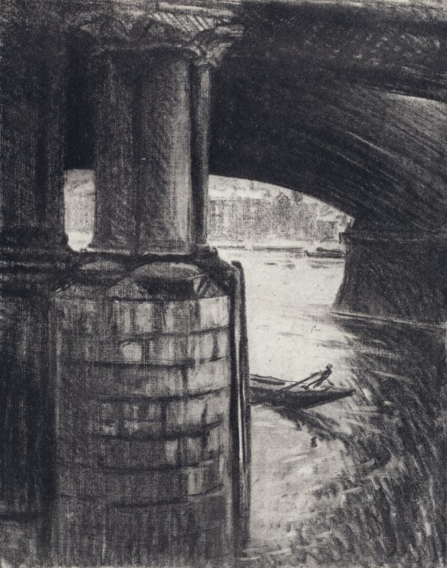 Under Blackfriars (lithograph) by Joseph (after) Pennell