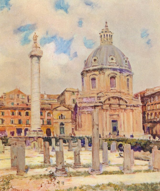 Rome: The Forum of Trajan by Joseph Felix Bouchor