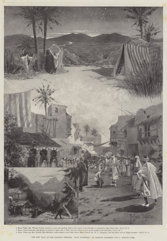 The New Play at the Adelphi Theatre, Boys Together, by Haddon Chambers and J Comyns Carr by Joseph Holland Tringham