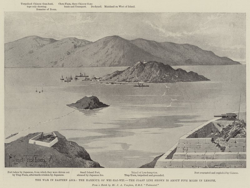 The War in Eastern Asia, the Harbour of Wei-hai-Wei by Joseph Holland Tringham