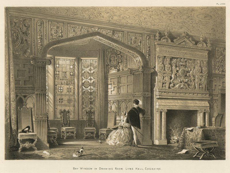 Bay Window in Drawing Room, Lyme Hall, Cheshire by Joseph Nash
