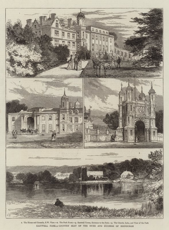 Eastwell Park, Country Seat of the Duke and Duchess of Edinburgh by Joseph Nash
