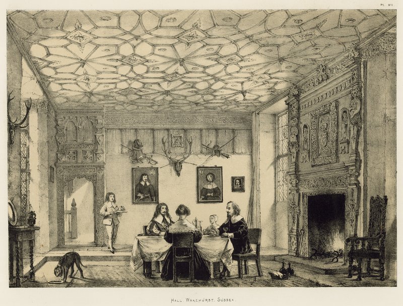 Hall, Wakehurst, Sussex by Joseph Nash