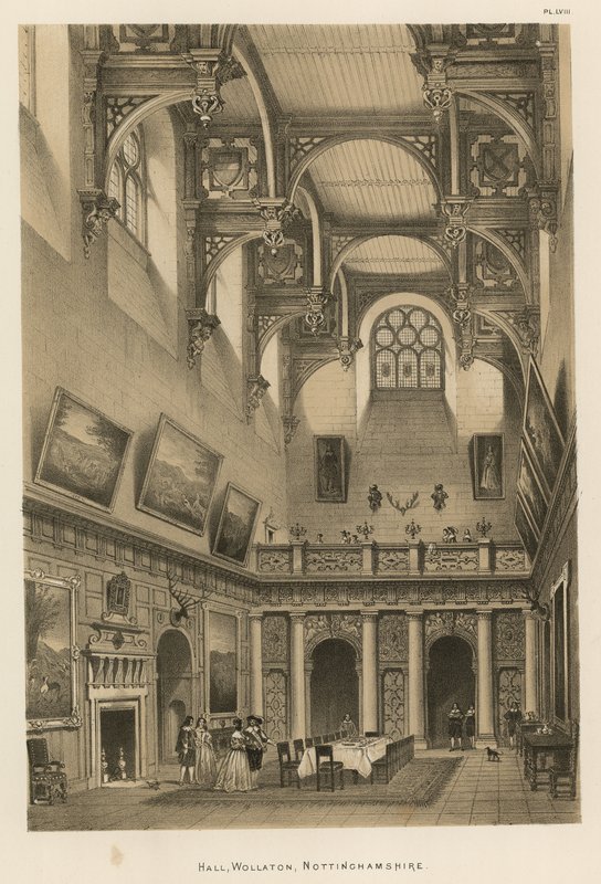 Hall, Wollaton, Nottinghamshire by Joseph Nash