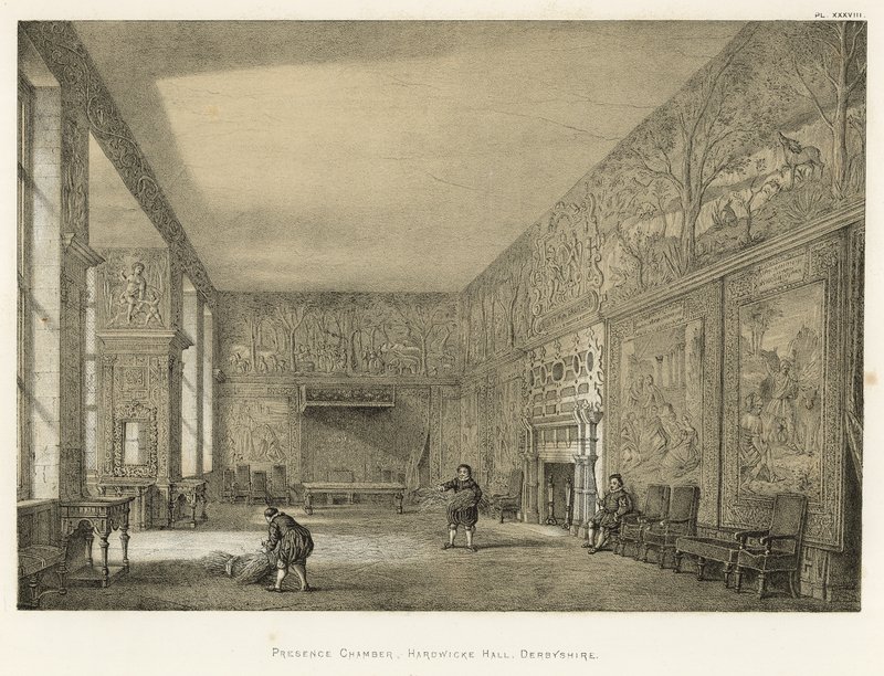 Presence Chamber, Hardwicke Hall, Derbyshire by Joseph Nash